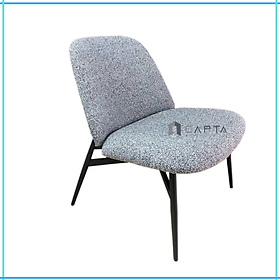 Ghế sofa tiếp khách thẩm mỹ bọc nệm vải cao cấp chân sắt đen nhập khẩu CS0928-F - Single living room sofa