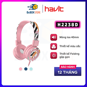 Mua Tai Nghe Headphone Chụp Tai Havit H2238D  Màu Sắc Thời Trang  Driver 40mm Âm Thanh Sống Động - Hàng Chính Hãng