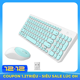 Bộ bàn phím và chuột không dây IK6630 siêu mỏng, siêu tiết kiệm pin, không gây tiếng ồn (màu ngẫu nhiên)