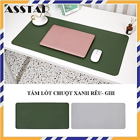 Tấm Lót Chuột, Miếng Lót Chuột, Chất Liệu Da PU 2 Mặt, Lót Chuột Cỡ Lớn 90x45cm và 80x40cm, Pad Chuột Kiêm Thảm Da Trải Bàn Làm Việc - Hàng Chính Hãng