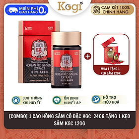 COMBO Tinh chất hồng sâm cô đặc KGC Global Tăng đề kháng Hộp 240g + Tặng