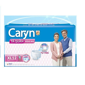 Tã Quần Mỏng Nhẹ Caryn Gói Siêu Lớn XL12 (12 Miếng size XL)