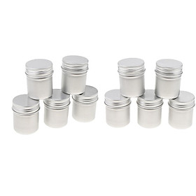 10 Cosmetic Empty Jar Pot Cream Lip Balm Bottle Box Container Tin Case 50g