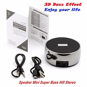 Loa Bluetooth nhỏ gọn âm thanh cực hay Supper Bass , vỏ kim loại nguyên khối nhỏ gọn sang trọng dễ dàng mang khi di chuyển BS01- Hàng nhập khẩu