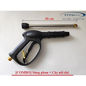 Mua Súng phun + Cây nối dài inox 30cm - Phụ kiện máy rửa xe