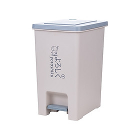 Thùng rác đạp chân 15L có nắp đóng chậm cao cấp