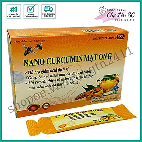 Dung dịch nghệ NANO CURCUMIN MẬT ONG giảm acid, cải thiện các triệu chứng về dạ dày – Hộp 15 gói