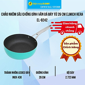 Mua Chảo nhôm sâu chống dính vân đá đáy từ 26 cm Elmich Hera EL-8242