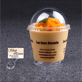 Bộ 50 ly nhựa nắp bầu Tiramisu chữ lesbon đẹp mắt, an toàn tiện dụng