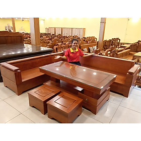 Mua Bộ sofa góc hương đá tay trơn thanh lịch