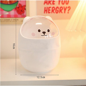 Mua Thùng Rác Mini Để Bàn Nắp Lật Hình Chú Mèo Có Tai Cute Ngộ Nghĩnh Lọ Cắm Bút Nhựa Đựng Đồ Mỹ Phẩm Đa Năng Gấu Đáng Yêu