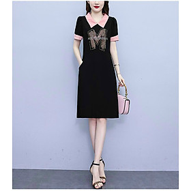 ĐẦM SUÔNG CỔ HỒNG ĐÍNH ĐÁ