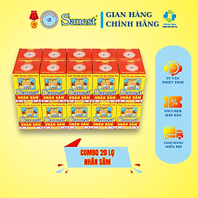 [Combo 20 lọ] Nước Yến sào Khánh Hòa Sanest Nhân sâm đóng lọ 70 ml