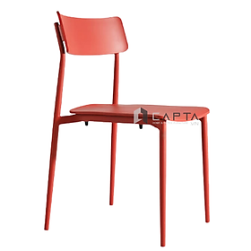 Mua Ghế ăn nhựa chân sắt màu đỏ Cult Chair Nội thất CAPTA Ghế nhựa có lưng hình vuông phong cách Italy hiện đại Ghế cafe tiếp khách xếp chồng