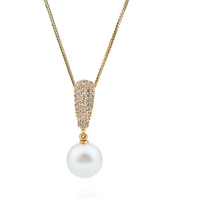 Mặt Dây Chuyền Nữ Ngọc Trai LuxJy Jewelry P3027 - Trắng Ánh Hồng