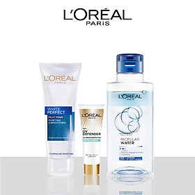 Bộ kem chống nắng & sữa rữa mặt & tẩy trang sạch sâu L'Oreal Paris