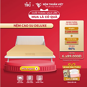 Mua (1m4x2mx10cm) Nệm Cao Su Thuần Việt Deluxe 100% Cao Su Thiên Nhiên  Bền Bỉ  Thoáng Mát  Êm Ái