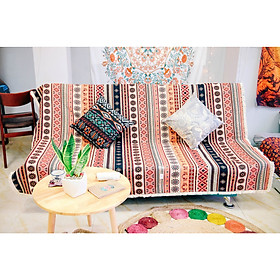 Thảm Vải Thổ Cẩm Phủ Ghế Sofa, Khăn Trải Bàn, Thảm Trải Sàn CTC04 - Trang Trí Phòng Khách, Phòng Ngủ