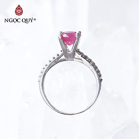  Nhẫn bạc nữ đá Ruby mệnh hỏa ,thổ - Ngọc Quý Gemstones