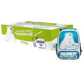 Thùng Sữa nước Nestlé Ít Đường 180ml - Tặng Balo Gấu Mạnh Mẽ