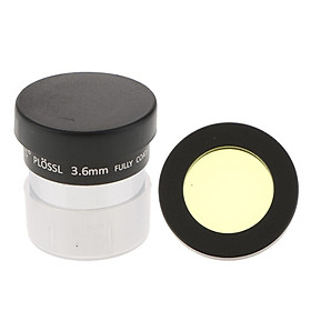 1.25inch Telescope Eyepiece Lens Plossl 3.6mm for Astronomy & Color Filter