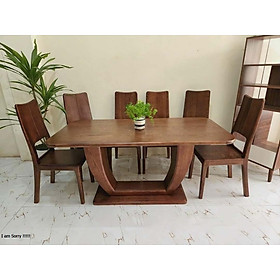 Mua Bộ bàn ghế ăn mặt đá 6 ghế bàn chân cong