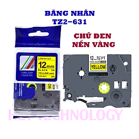 Mua Băng nhãn Puty TZ2-231 chất lượng cao  chữ đen nền trắng  12mm x 8m chất liệu ABS dành cho các loại máy in Puty  Aimo  Brother P-Touch