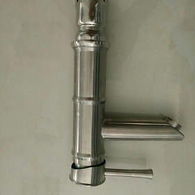 Lavabo trúc 20 cm nóng lạnh inox sus 304