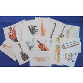 Instrument flashcard - Thẻ học tiếng Anh chủ đề nhạc cụ - Bộ 15 thẻ