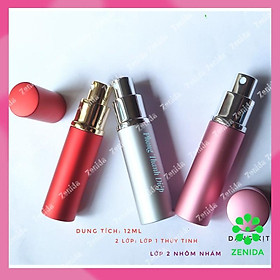Mua Thông tin sản phẩm: Chai chiết nước hoa 12ml vỏ nhôm nhám xịn xò dạng xịt - Lọ chiết nước hoa 10ml vỏ nhôm nhám chai thủ