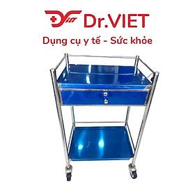 Xe đẩy inox DCG-23-2 tầng 30*40 (Có hộc)