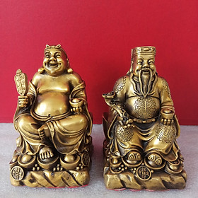 Mua Tượng Thần Tài Thổ Địa Bằng Đồng  Tượng Ông Tài Ông Địa Đồng Vàng - Đồ Đồng Nguyệt Ánh