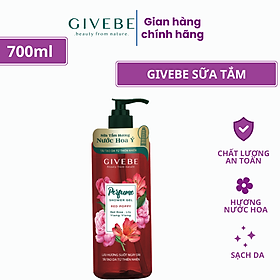 Sữa tắm GIVEBE Đỏ - Red Poppy 700 ml hương nước hoa Ý tái tạo làn da, mềm mại, sạch mụn
