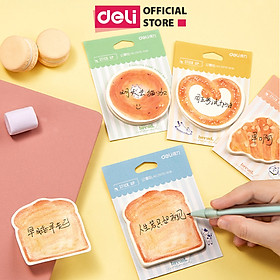 Set 30 Giấy Note Ghi Chú, Giấy Nhớ Bánh Ngọt Dễ Thương Deli - Sticky Notes Trang Trí Chất Lượng Cao Keo Dính Chắc