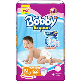 Tã Quần Bobby Siêu Thoáng M62 62 Miếng