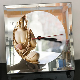 Mua Đồng hồ thủy tinh vuông 20x20 in hình Buddhism - đạo phật (71) . Đồng hồ thủy tinh để bàn trang trí đẹp chủ đề tôn giáo