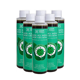 Combo 6 Chai Nước súc miệng dược liệu Rona ( Mua 6 tính tiền 5) CoCayHoaLa - Khử mùi - Sạch bay hôi miệng - Chặn ngay nhiệt miệng - Mẹ bầu và trẻ nhỏ dùng được, chai 150ml - Hàng chính hãng