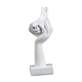 Nordic Thinker Statue Half Face Sculpture Abstract Art Figurine for