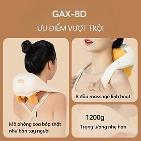 ￼Máy massage cổ vai gáy, chườm nóng với nhiệt độ ổn định, giúp gảm đau vai gáy dành cho người văn phòng và người lớn tuổi