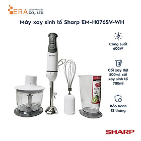 Máy xay cầm tay sharp em-h076sv-wh – hàng chính hãng