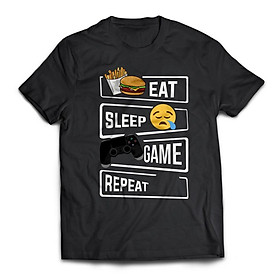 BÁN CHẠY NHẤT Áo Thun Eat Sleep Game Repeat cực chất dành cho game thủ