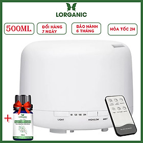 Combo máy khuếch tán, máy xông tinh dầu + bạch đàn chanh Lorganic (10ml) Thích hợp xông phòng 15-40m2/ NHIỀU MẪU