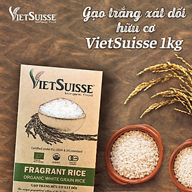 Gạo lứt hữu cơ VietSuisse hộp 1kg