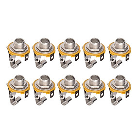 10pcs Professional 6.3mm   Chassis Socket Mono for Electric Guitar Bass