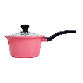 Quánh nấu bột, cháo cho bé size 18cm, chống dính vân đá ceramic cao cấp Hàn Quốc an toàn cho bé, nắp kính cường lực viền inox chắc chắn - Hàng chính hãng