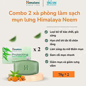 Xà Phòng Thiên Nhiên Himalaya Neem Và Nghệ Tây Bảo Vệ Da Làm Sạch, Thanh Lọc Giữ Da Tươi Mát Himalaya Herbals