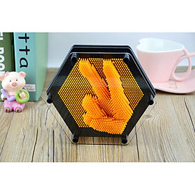 Hình ảnh Lưu giữ kỉ niệm đẹp Hanprint 3D PinArt 18cm (Màu cam) - Home and Garden