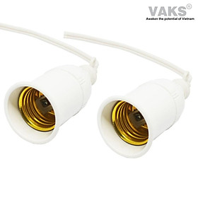 02 cái Đuôi đèn kín nước 2418 ren 27mm, dùng cho bóng đèn đuôi vặn e27 max 100W - sx tại Việt nam