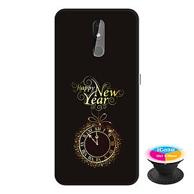 Ốp lưng điện thoại Nokia 3.2 hình Happy New Year tặng kèm giá đỡ điện thoại iCase xinh xắn - Hàng chính hãng