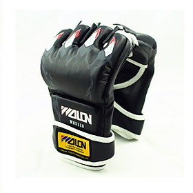 Găng tay đấm MMA wolon - đen